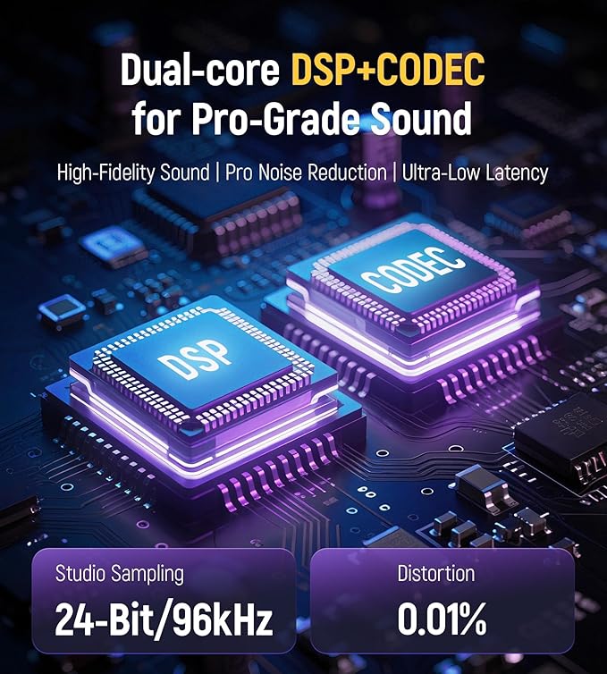 Synido Portable Audio Interface USB C Wireless Rechargeable Live Sound Card DJ Audio Mixer with Built-in Mic, 24bit/96kHz, 48V Phantom Power for Recording, Mobile Live Streaming, Podcasting, Outdoor