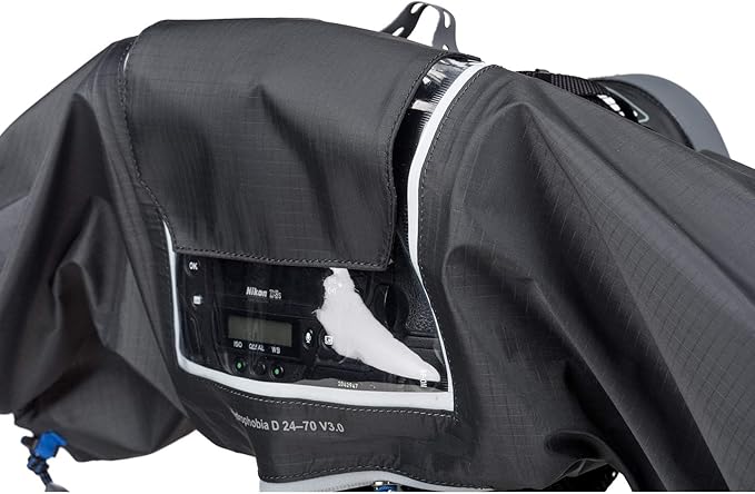 Think Tank Hydrophobia D 24-70 V3 Camera Rain Cover for DSLR and Mirrorless Camera with 24-70mm f/2.8 Lens (Black)