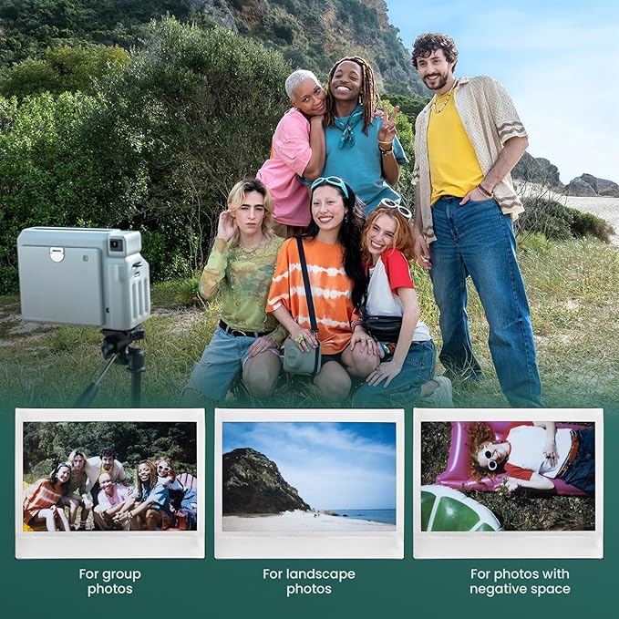 FUJIFILM instax Wide 400 Instant Film Camera Bundle with Instax Wide Film, Sage Green Leather Case, 28-Photo Album, Close-Up Lens, Shoulder Strap, Batteries, and Camera Accessories