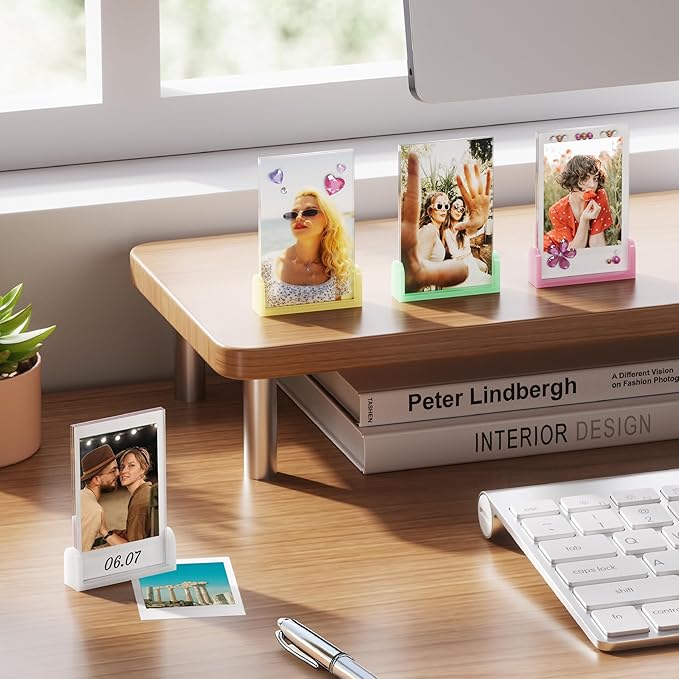 Mini Instax Frame, Polaroid Picture Frame, 2x3 Picture Frames for Polaroid Fujifilm Instax Mini Film, White Baby Photo Frame, Small Wallet Size Picture Frame (6 Pack)