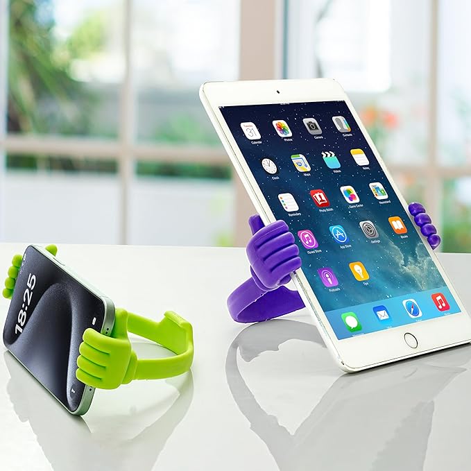 Honsky Cell Phone Stand Holder, Thumbs Up Lazy Phone Stand, Universal Adjustable Flexible, Cute Perfect Valentine's Day Gifts for Him/Her,Gifts for Couples, Compatible with Cell Phones & Tablets,Green