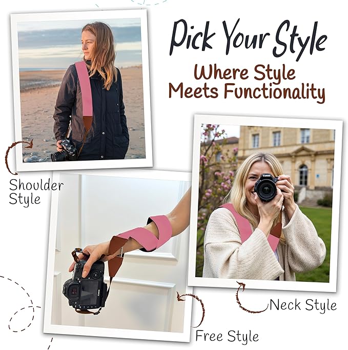 Art Tribute Camera Strap for All DSLR and Mirrorless Cameras. Add Your Name Or Initials Make It a Personalized Gift