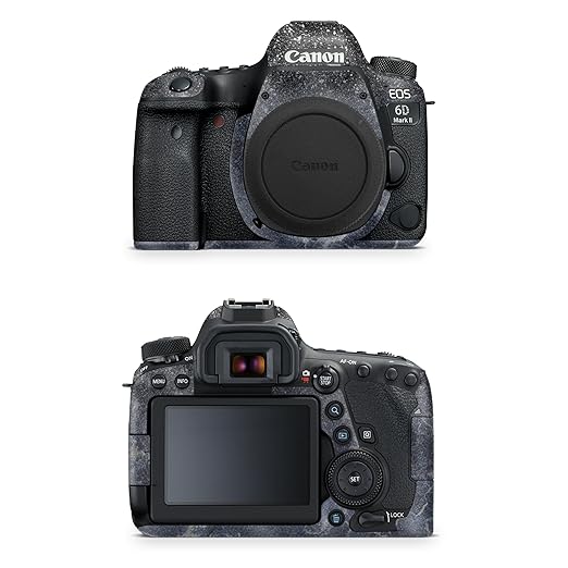 Glossy Glitter Camera Skin Compatible with Canon EOS 6D Mark II Camera (2017) - Dark Shimmer Marble - Premium 3M Vinyl Protective Wrap Decal Cover - Easy to Apply | Crafted in The USA by MightySkins