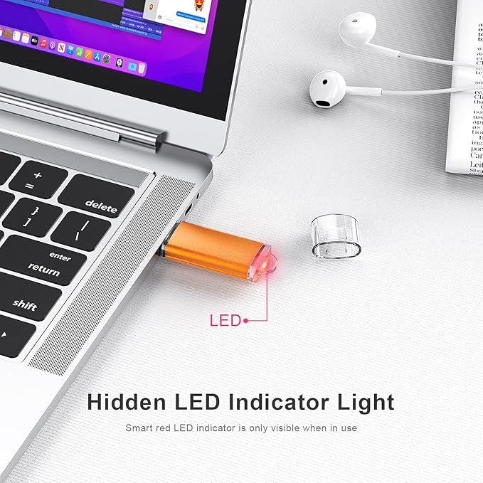 8GB USB Flash Drive K&ZZ 5 Pack Memory Sticks USB 2.0 Thumb Drive Easy-Storage Gig Stick Pen Drive Flash Stick Zip Drive Jump Drive for PC Laptop, Multicolored