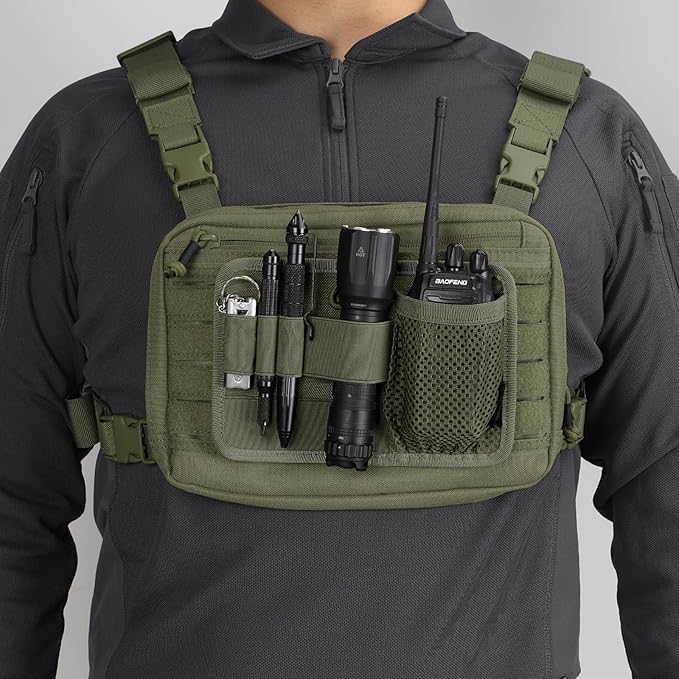 LIVANS Tactical Bag Insert Panel Organizer, Utility Admin Panel Hook and Loop Modular Organizer with Hook Fasteners for Packs Backpack or Messenger Bags