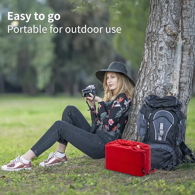 Koolertron Shockproof Camera Photo Bag for SLR TLR Camera Insert Partition Padded Case,Can be Put Directly Into the SLR Camera Bag With Freely Adjustable Compartment