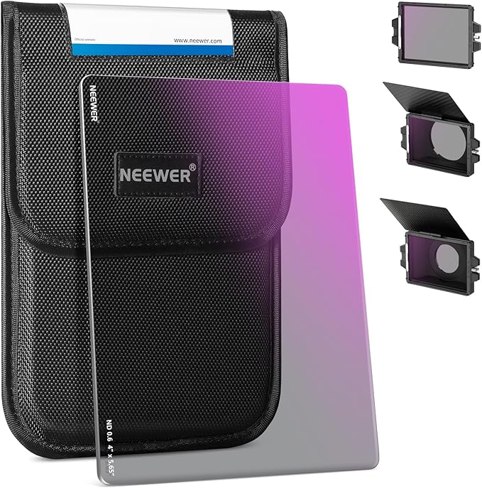 NEEWER ND0.6 (2 Stops) Square ND Filter, 4"x5.65" Dual Sided 30 Multi Nano Coated Cinema Neutral Density Filter for NEEWER Matte Box Compatible with Tilta Compatible with SmallRig