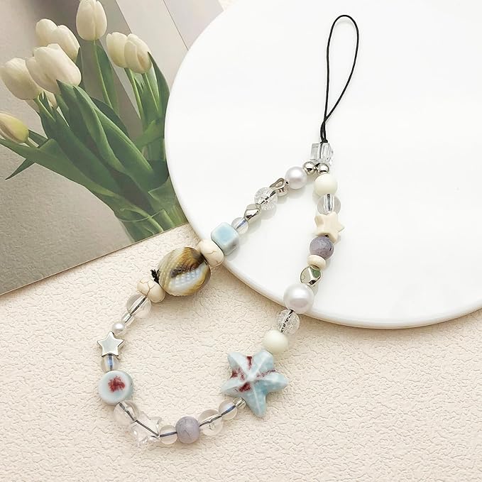 Beaded Camera Wrist Strap Cute Digital Camera Charm Lanyard Phone Chain Keychain Beaded Phone Lanyard Bag Charm