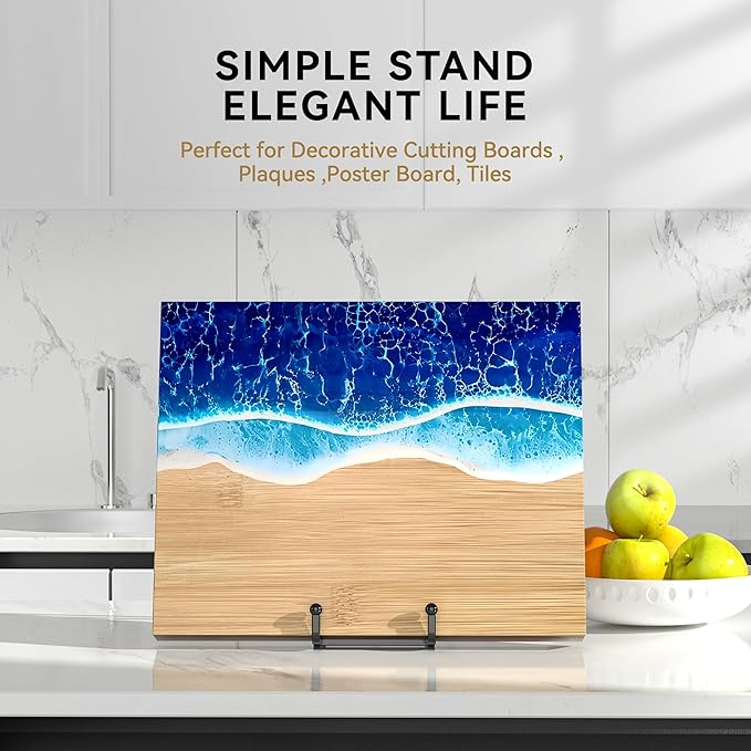 12 Inch Large Plate Stands for Display - Metal Picture Frame Easel Stands for Plates, Books, Platters, Plaques, Decor (2 Pack)