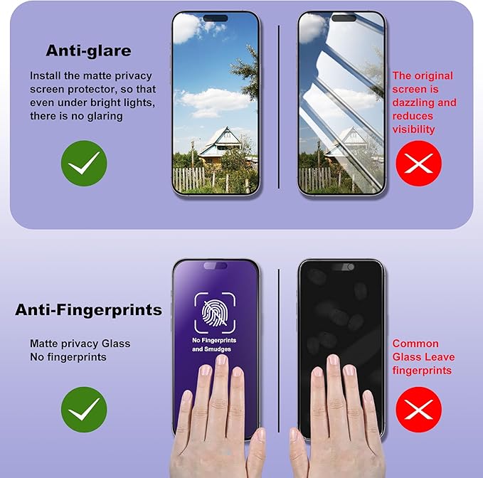 SHANG PIN JIA 2 Pack Anti Blue Light Matte Screen Protector for iPhone 17 Pro Max 6.9-Inch Auto Dust Removal, No Bubbles, Tempered Glass Film, Easy Installation