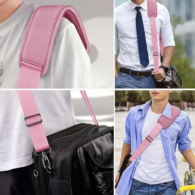 60 Inch Shoulder Strap, Ultra-Thick and Padded with Metal Swivel Hooks for Laptop Messenger and Crossbody Canvas Bags