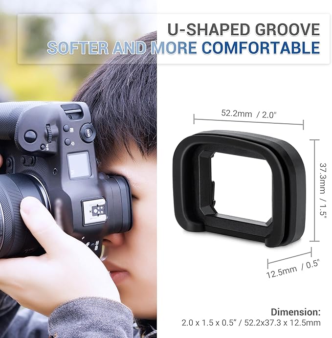 EOS R3 Eyecup Eyepiece, Eye Cup Viewfinder for Canon EOS R3 Camera, Replaces Canon ER-H Eyecup Eyepiece, Soft Silicone Material, Not Affect The Use of LCD Screen