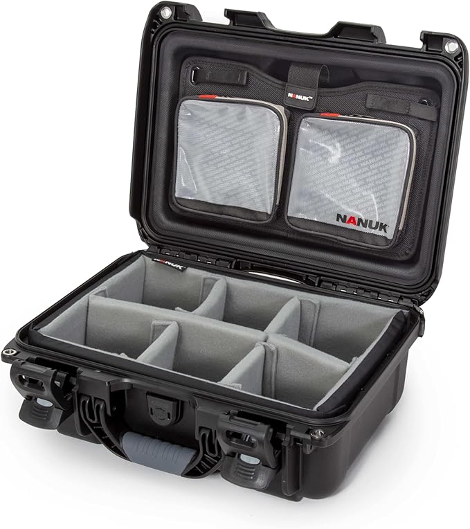 Nanuk R 915 Eco-Friendly Waterproof Hard Case with Lid Organizer and Dividers, Black