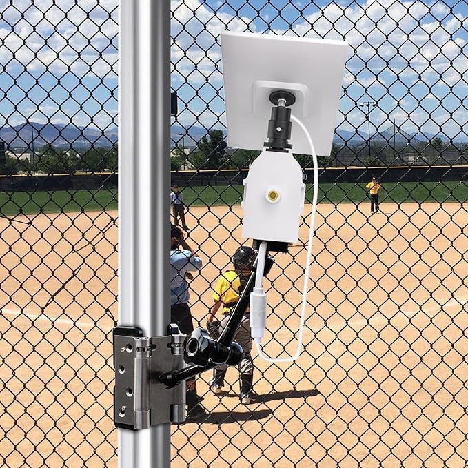 Protective Shade for Mevo Start with Solar Fan, Keep Mevo Start Cam from Overheating During Recording Baseball,Softball and Tennis Games in Summer,Hotter Sun, Faster Cooling