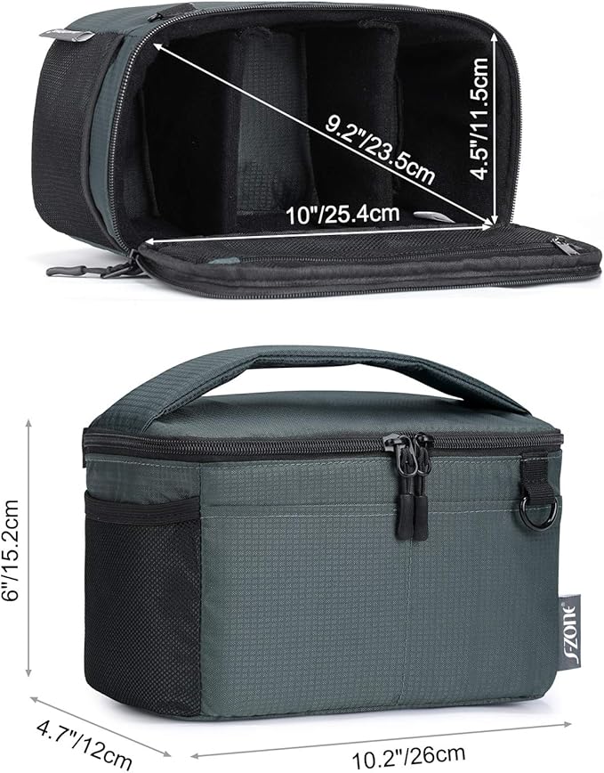 S-ZONE Water Resistant Camera Insert Bag with Sleeve Camera Case Upgraded Version 2.0