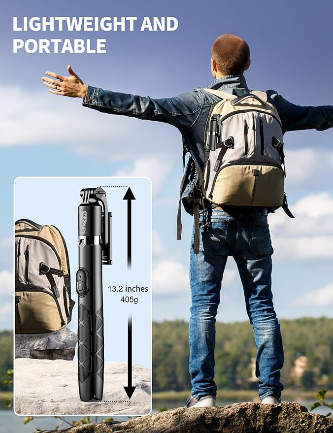 Aluminum 71" Phone Tripod, Travel Tripods for iPhone with Remote, Extendable Cell Phone Selfie Stick Tripod Stand Compatible with iPhone 17/16/15/14/13/Android/Camera