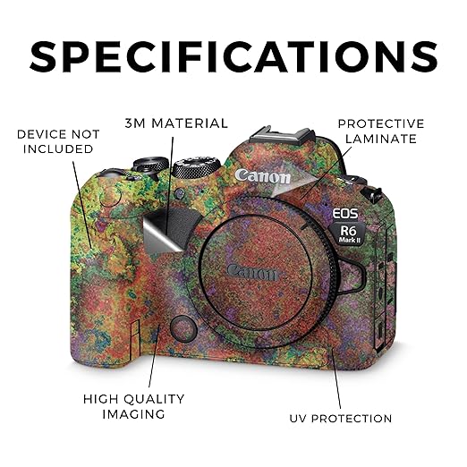 Glossy Glitter Camera Skin Compatible with Canon EOS R6 Mark II Camera (2022) - Rust - Premium 3M Vinyl Protective Wrap Decal Cover - Easy to Apply | Crafted in The USA by MightySkins