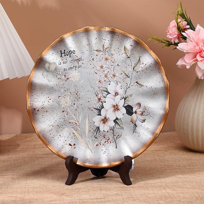 2 PCS Wooden Plate Stands for Display, 4" Easel Plate Holder Brown Folding Picture Frame Stand Small Decorative Plate Stand for Display Picture Frame Book Dish Artwork Easels