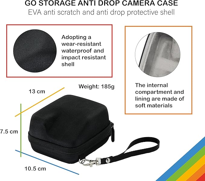 Polaroid Go Generation 2 Instant Film mini Camera (Black) Bundled with Polaroid GO Color Film Double Pack, Hard Carrying Case, Lens Cleaning Cloth