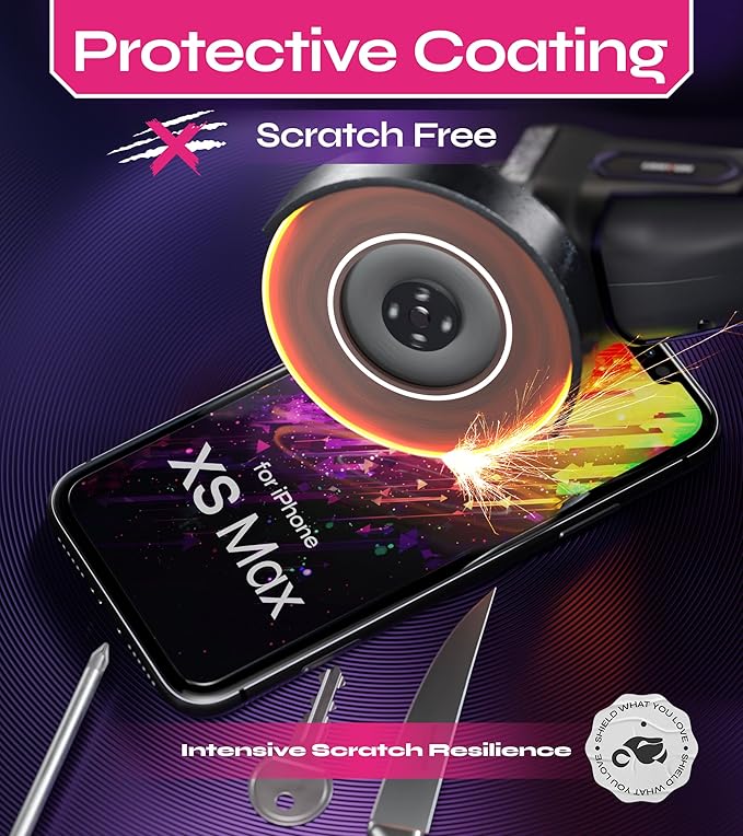Defenslim Screen Protector for iPhone XS Max (2Pack), Easy Auto-Align Install Kit, 6.5" Tempered Glass, 9H Hardness, Ultra HD Clear, Case Friendly, EasyShield