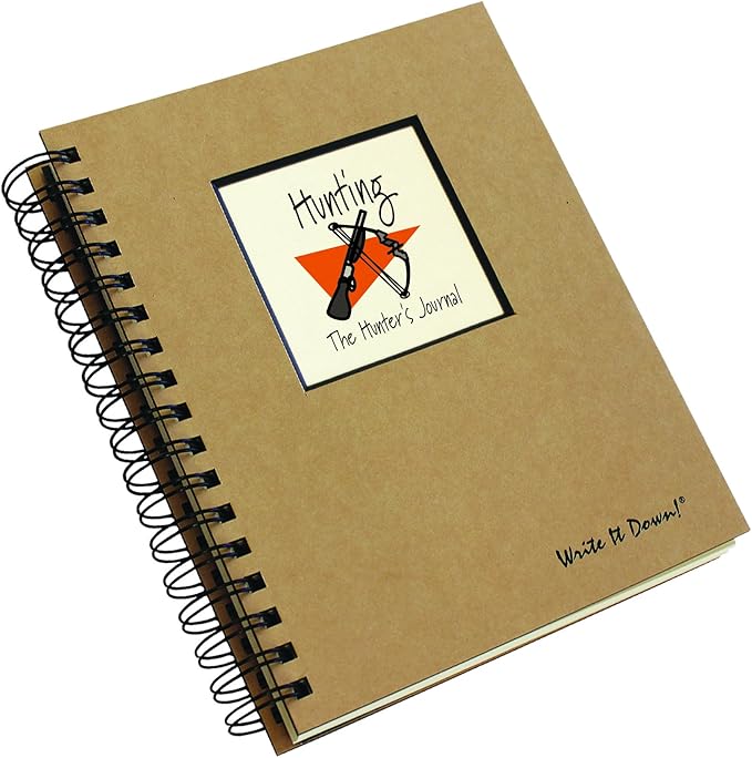 Write it Down series by Journals Unlimited, Guided Journal, Hunting, The Hunter's Journal, Full-size 7.5"x 9", Kraft Hard Cover, Made in USA
