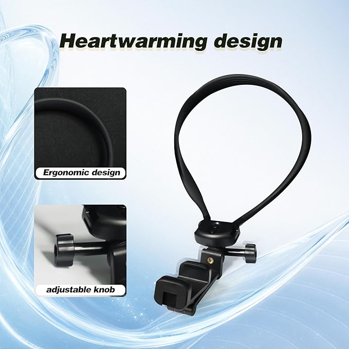 4-in-1 Clamping Neck&Chest Phone Mount–Hands-Free POV Vlog Video Holder for Recording&Streaming,Wearable Camera Stand for Indoor/Outdoor Content Creation,Compatible with iPhone/Android Phones