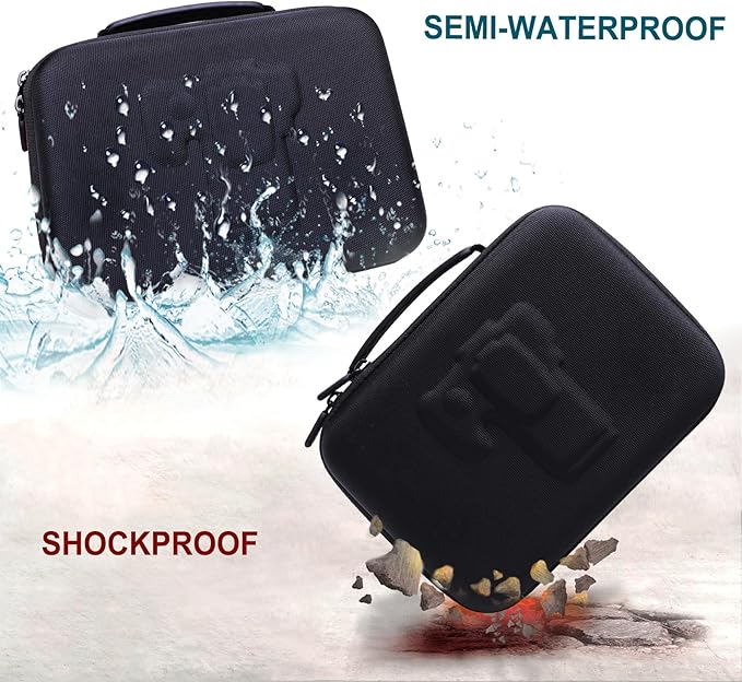 Camera Case Compatible with Canon EOS Rebel T7/R50/R6 Mark II/R100/R50 V/T6/R8/R10/R5 Mark II/RP/R7/5D Mark IV/SL3/R5/T100 DSLR SLR Camera, Len and Tripod with 4 Dividers and Shoulder Strap, Black