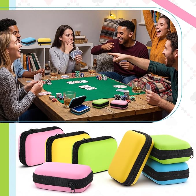 Jexine 8 Pieces Card Case Compatible with Mtg Travel Games Cards Games Playing Case Deck Game Playing Storage Box Carrying Holder (Morandi Colors)