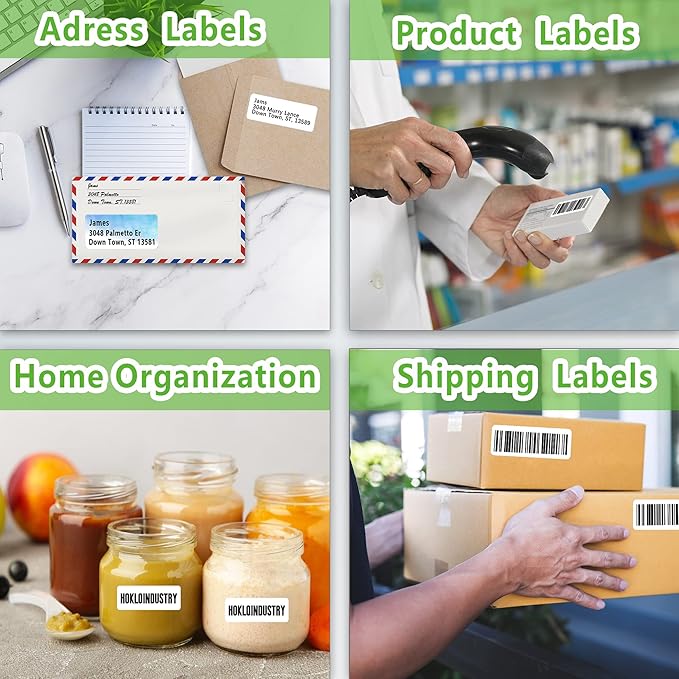1" x 2-5/8" Address Labels, Permanent Adhesive Blank White Labels,Totally 750 Sticker Labels (25 Sheets)