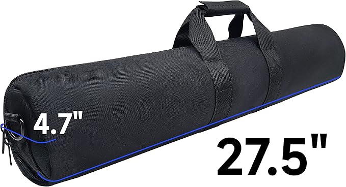 TaktZeit Tripod Carrying Case - Fits Tripod with Head up to 27.5" - Zippered Case with Shoulder Strap and Carry Handle for Light Stands, Boom Stand and Monopod