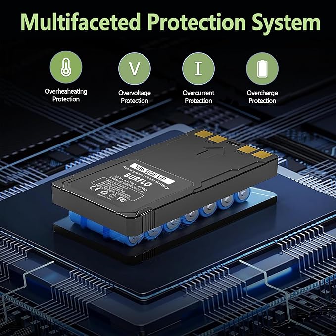 Upgrade 6370mAh Rechargeable Battery for Flex-M Flex G-36 Flex-S Flex-Plus Flex Series Cellular Trail Hunting Camera,Upgraded 6370mAh Replacement for LIT-22PRO Hunting Camera Batteries,1 Type-C Cable