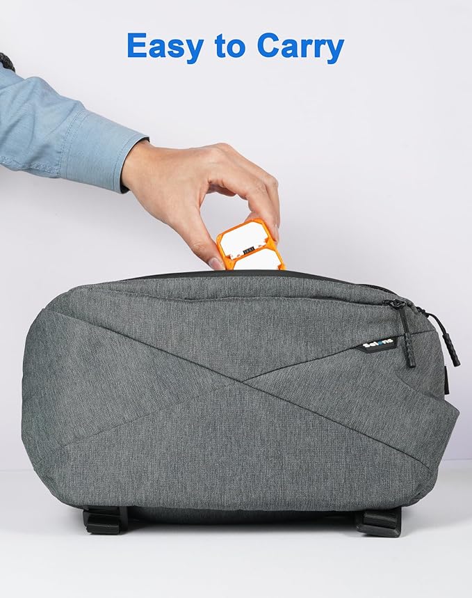 Selens TPU Air Bladder NP-FZ100 Camera Battery Case Bag Box for Sony NP-FZ100 Battery (Orange 2 Sections)