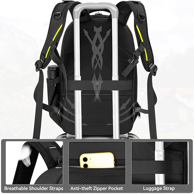 Camera Backpack, Hardshell DSLR Photography Camera Bag with Rain Cover, Waterproof Hard Shell Camera Case with Tripod Holder & 15.6" Laptop Compartment Compatible with Canon/Nikon/Sony/DJI Mavic Drone