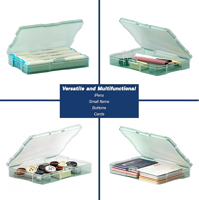 ＯｐｐｓＺｅｃｅ 4" x 6" Photo Organizer Storage Container with 16 Inner Case, Photo Storage Box with Handle for Crafts, Arts, Scrapbooking Stationery, Seed, Sewing Supplies, Arts Supply(Candy-Colored)