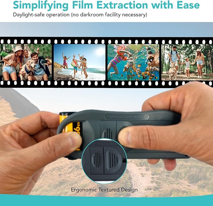 35mm Film Retriever/Extractor with Strap - Durable ABS Construction, Smooth Blades for Scratch-Free Film Retrieval, Easy to Use Film Tool for Photographers, Compact & Portable Film Extractor
