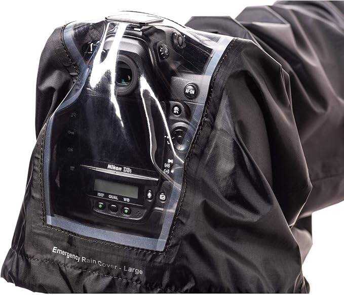 Think Tank Emergency Rain Covers for DSLR and Mirrorless Cameras with 300-600mm f/4 Lens - Large (Black)