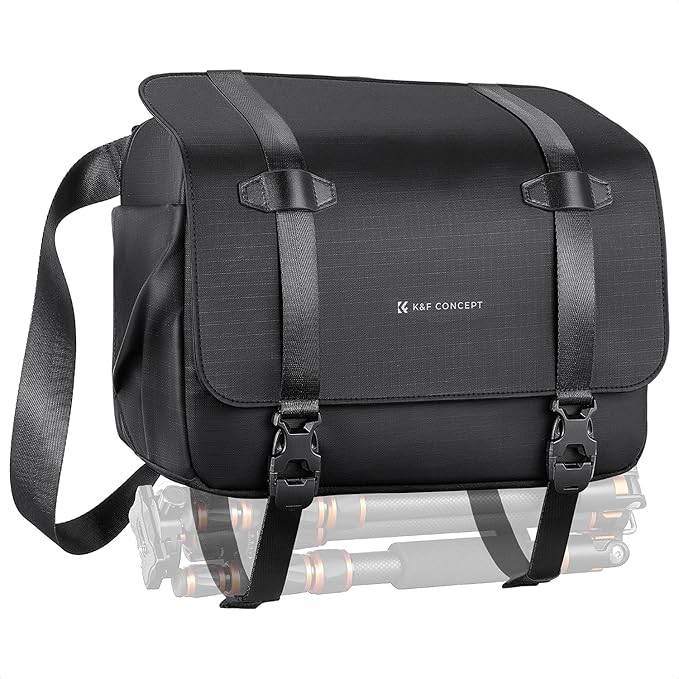 K&F CONCEPT Camera Sling Bag, Waterproof Crossbody Shoulder DSLR/SLR/Mirrorless Camera Bags with Tripod Holder for Photographers