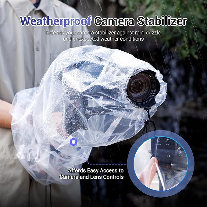 2Pack Clear Stabilizer Rain Cover,Gimbal Stabilizer for Camera fits RS4 Pro RS4 RS 3 Mini Pro,RSC 2,RS 2,Ronin-SC S, Weebill 3S,Crane M2S & More Below 16.3x8.6x7.7