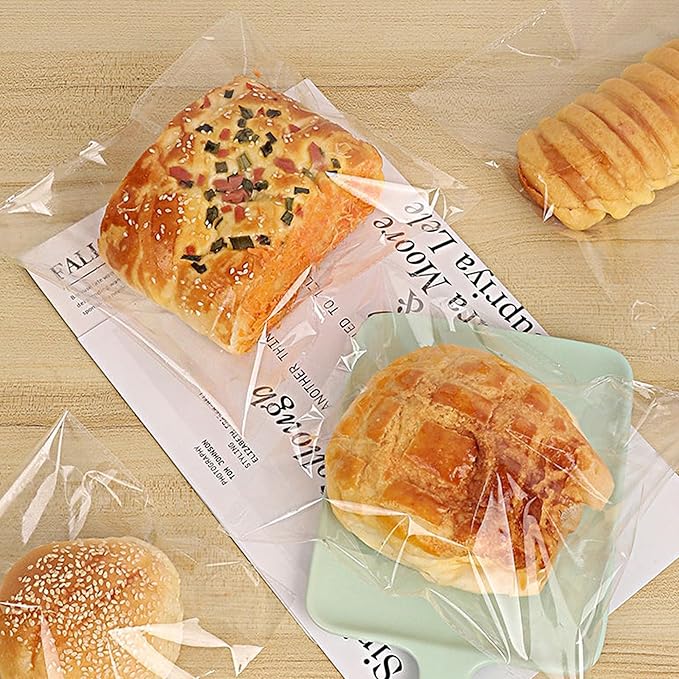 Clear Resealable Cellophane Bags 300pcs Plastic Poly Cello Bags 3" x 5" Self Adhesive Cello Bags 1 Mil for Jewelry Earrings Candies Bakery Candle Cookie (12 Sizes to Choose from)