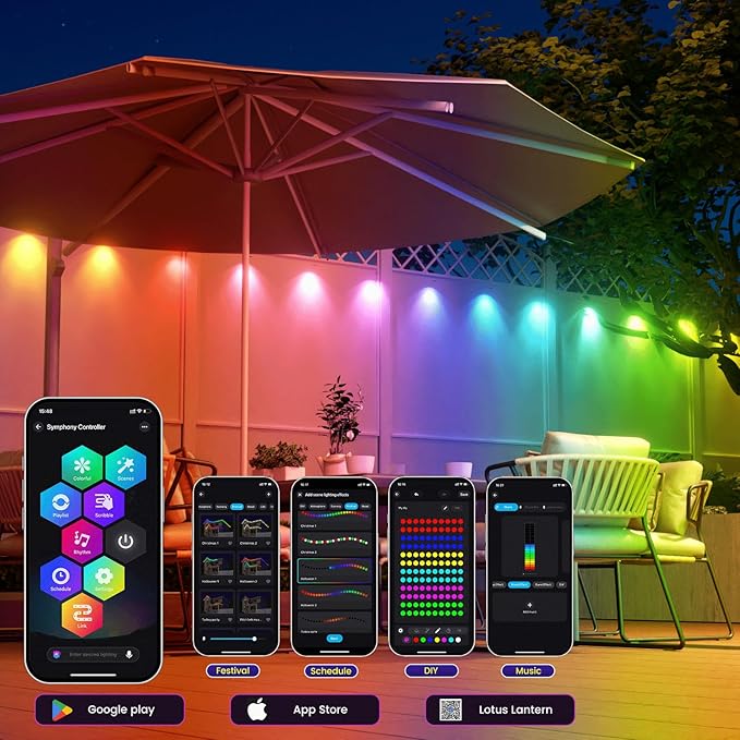 Fitop Permanent Outdoor Lights, 150FT RGB Waterproof LED Lights for House, Smart Outdoor Strip Light with Extendable Design, App/Remote Control, 16 Million Colors, IP67 Rated