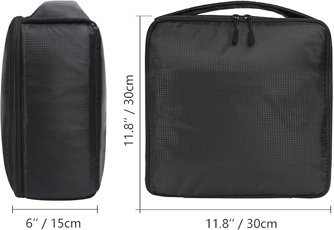 Water Resistant Camera Insert Bag DSLR SLR Camera Case Upgraded Version and Lens Storage Carrying Case (Black)