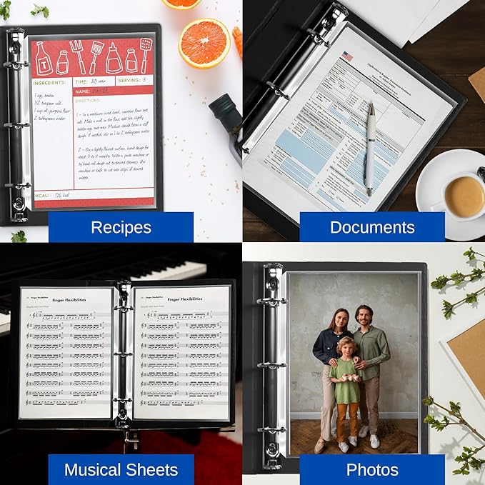 Performore 150 Sheet Protectors, 8.5 X 11 Inch Clear for 3 Ring Binder, Plastic Sheet Sleeves, Durable Top Loading Paper Protector with Reinforced Holes, Archival Safe