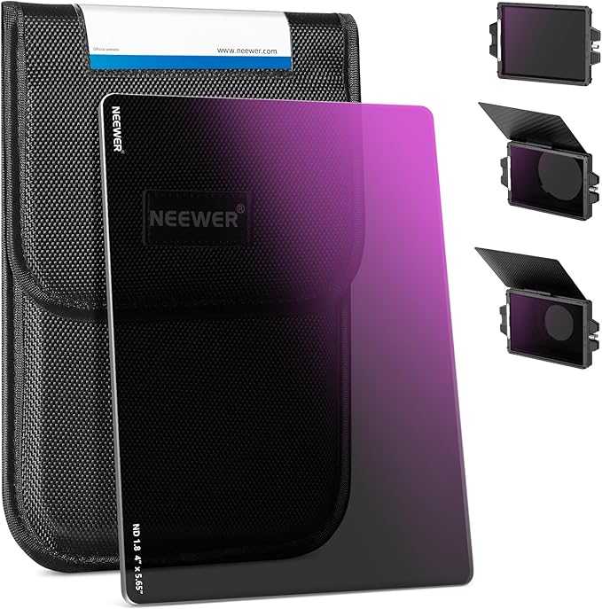 NEEWER ND1.8 (6 Stops) Square ND Filter, 4"x5.65" Dual Sided 30 Multi Nano Coated Cinema Neutral Density Filter for NEEWER Matte Box Compatible with Tilta Compatible with SmallRig