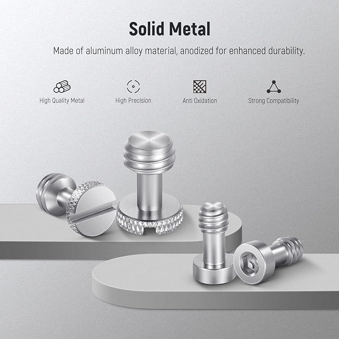 NEEWER 26PCS Camera Screw Set for Photography Equipment, Includes 1/4" 3/8" M2 M2.5 M3 and M4 Screws Compatible with SmallRig Camera Cage, Top Handle, Side Handle Grip, Tripod QR Plate, UA002