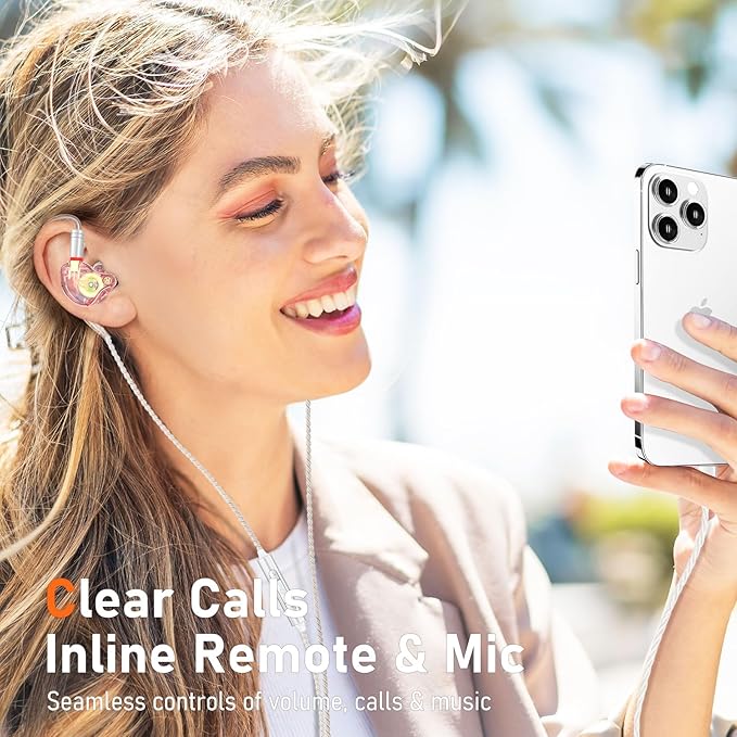 Vibes 202ML Wired Earbuds - HiFi in Ear Headphones for iPhone 5–14, Noise Isolating Ear Buds w/ Mic - Clear Sound, Deep Bass, Comfort-Fit Earphones - MMCX–LTN, Silver Plated Cord, Carrying Case