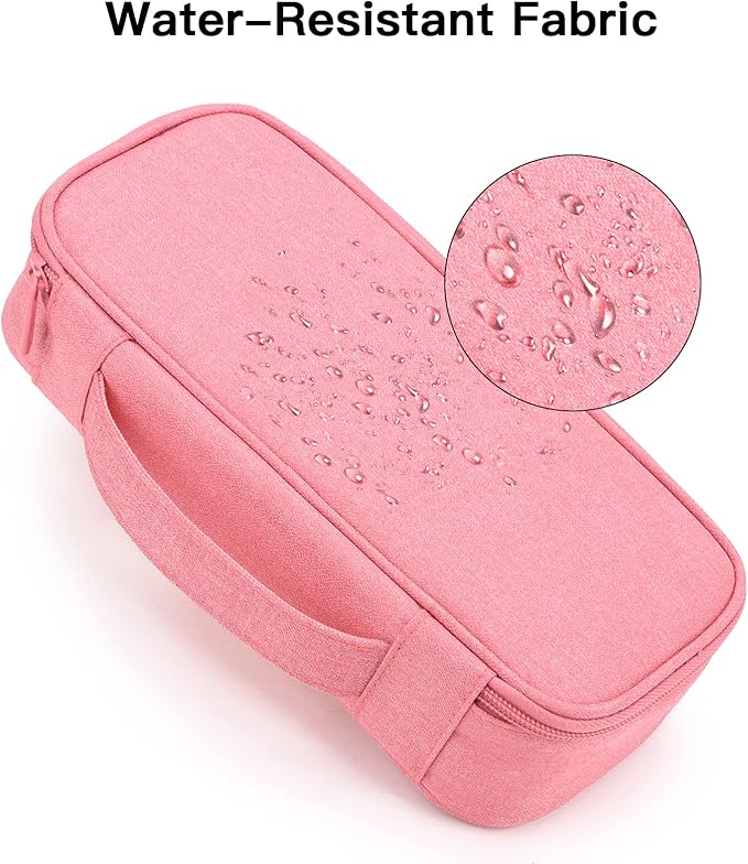 Cord Organizer Travel Case, Electronics Organizer Pouch Bag for Cable & Charger (Pink)