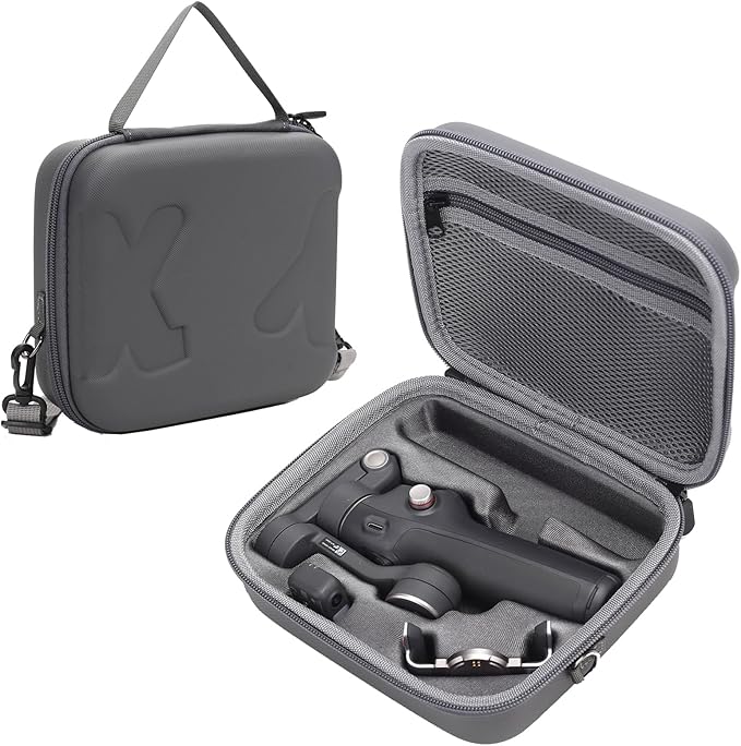 Carrying Case for DJI OM8 - Portable Storage Bag Travel Hardshell Case Fits DJI Osmo Mobile 8 Smartphone Gimbal Stabilizer and Accessories(Grey)