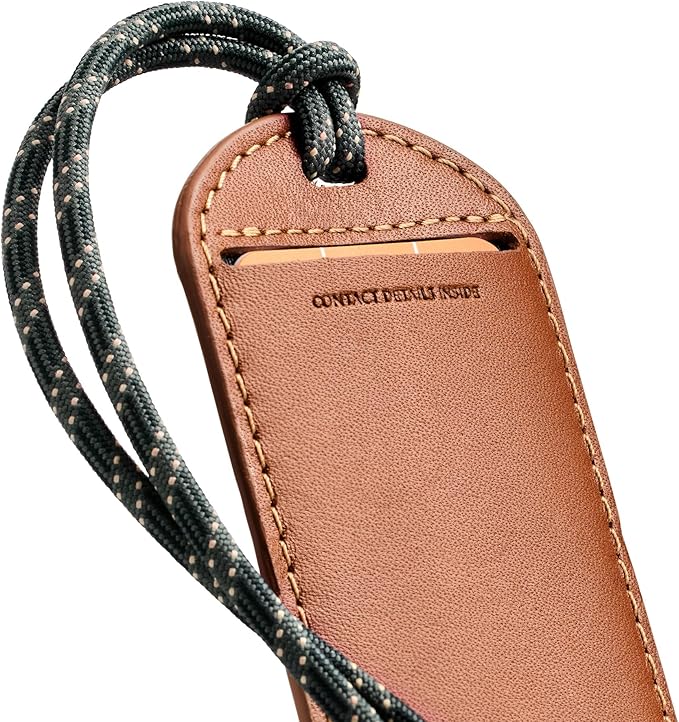Bellroy Luggage Tag (Leather Luggage Tag with Personalizable Insert Card and Durable Construction) - Caramel