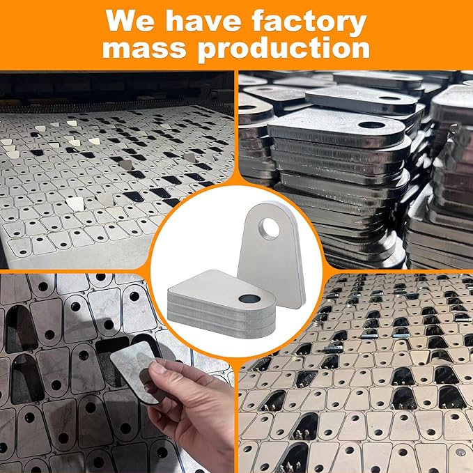 Weld on Tabs, 1/2" Hole Weld Tabs, Steel Shock Mount Weld Tab, Weld on tabs 1/4 Thick 4 pcs