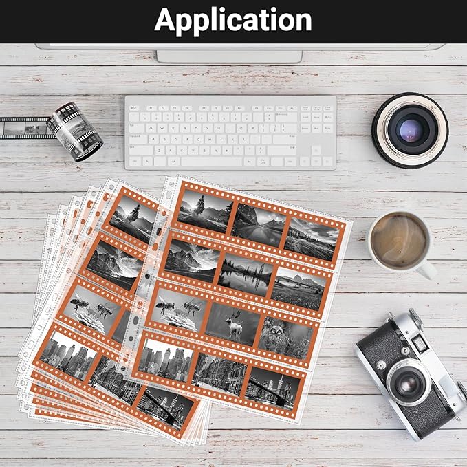 ENPOINT 120 Film Holder 120-4, Pack of 60 120 Film Negative Sleeves for Film Negative Storage, Up to 960 Frames
